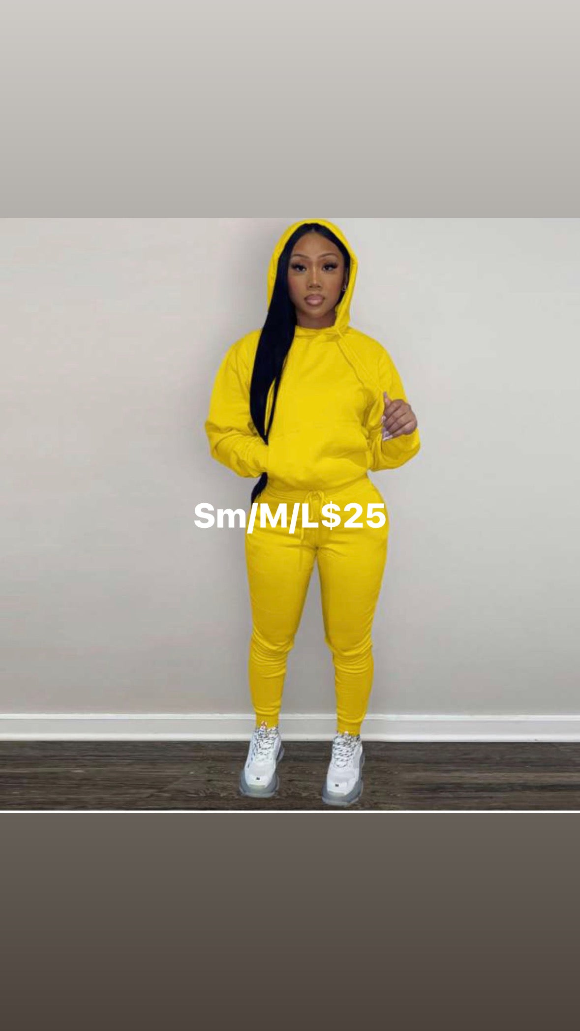 Yellow sweat suit