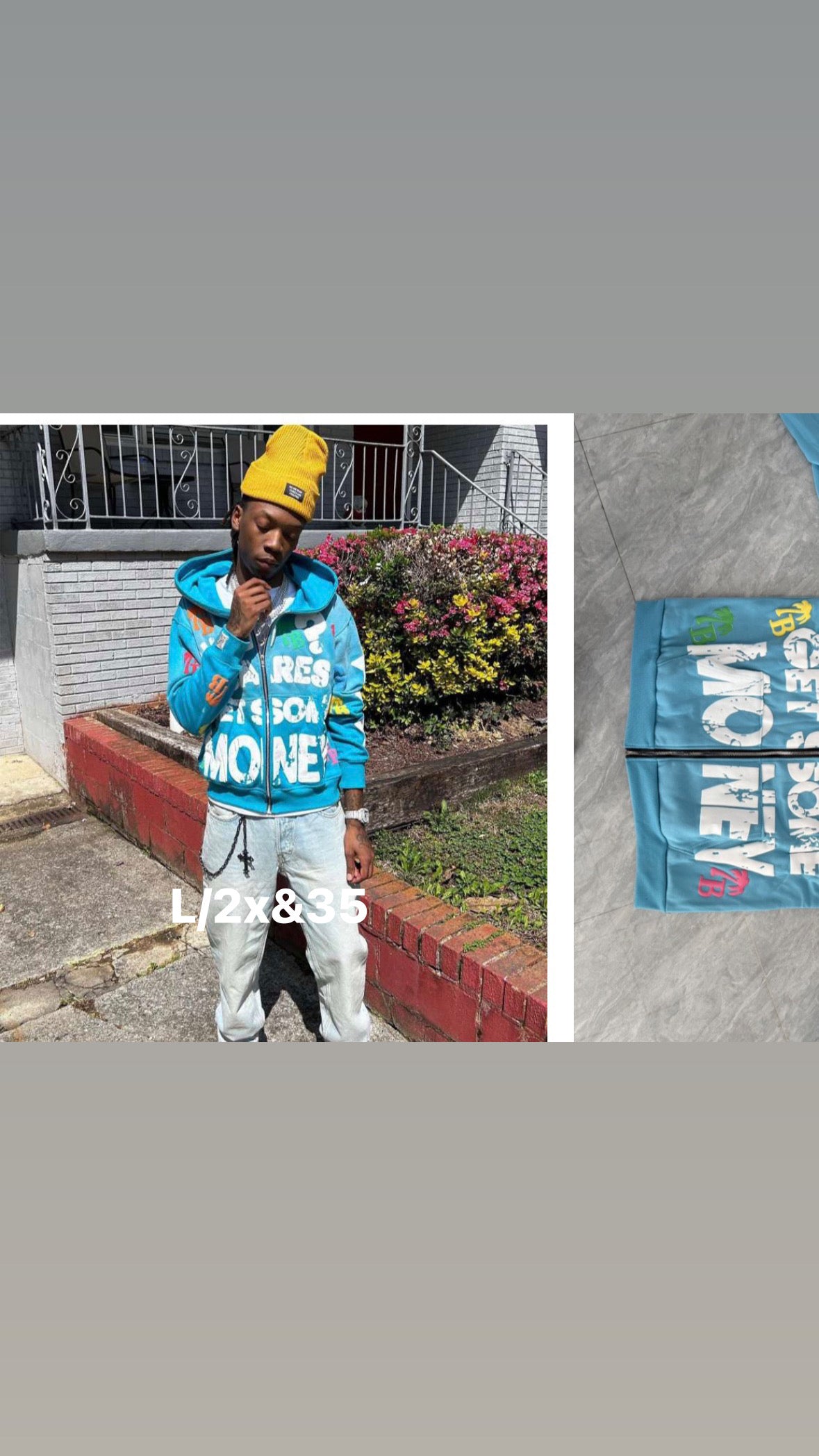 Baby blue hoodie
