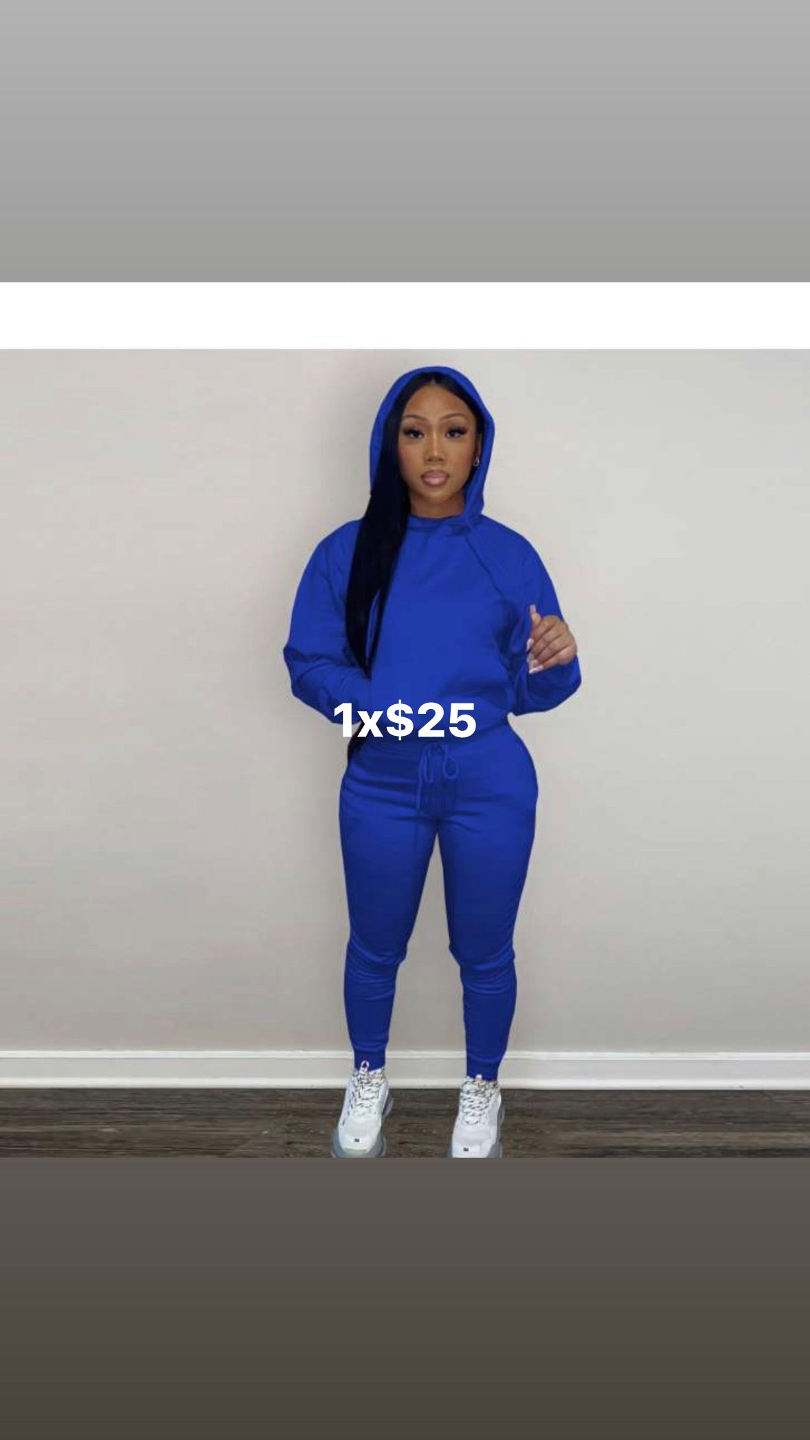 Blue sweat suit