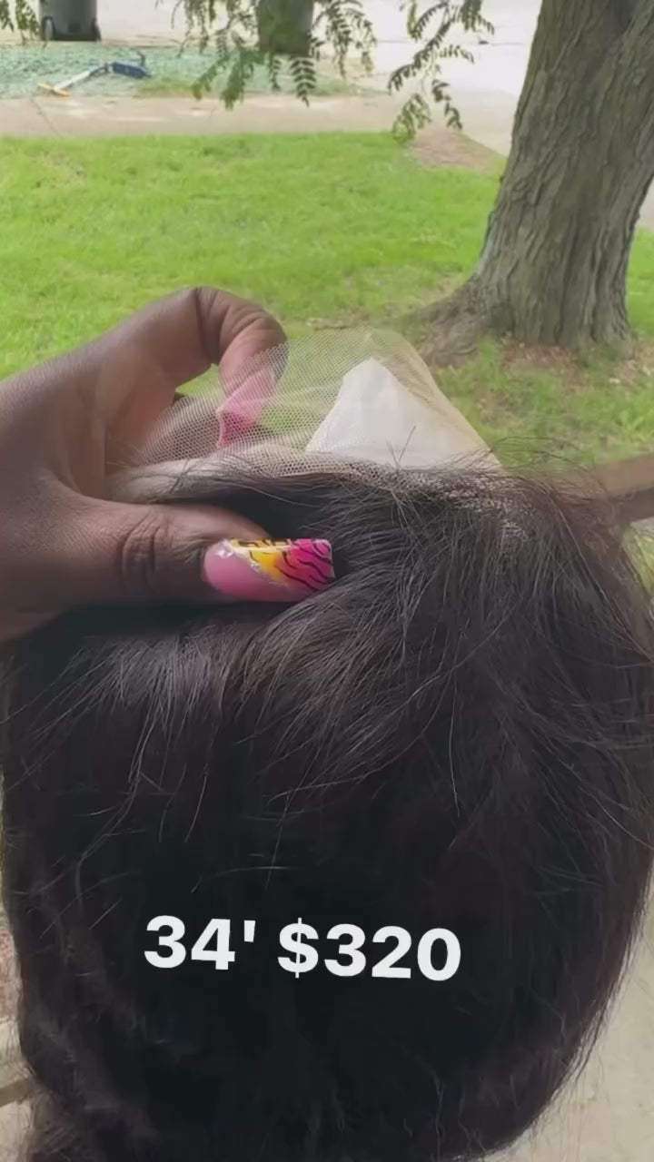 34' body wave wig